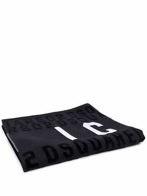 DSQUARED2 serviette de plage Be Icon - Noir