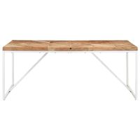 The Living Store Eettafel Industriële - Hout - 180 x 90 x 76 cm - Handgemaakt