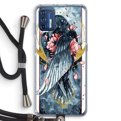 Golden Raven: Motorola Moto G9 Plus Transparant Hoesje met koord