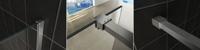 Wiesbaden Slim profielset met stabilisatiestang 120 cm geborsteld staal