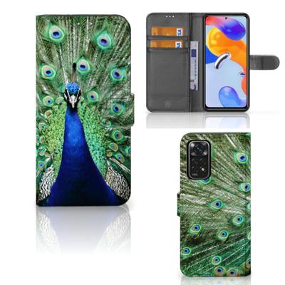 Xiaomi Redmi Note 11 Pro 5G/4G | Telefoonhoesje | Met pasjeshouder | Pauw
