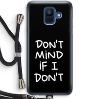 Don't Mind: Samsung Galaxy A6 (2018) Transparant Hoesje met koord