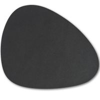 1x placemats lederlook - 34 x 42 cm - zwart