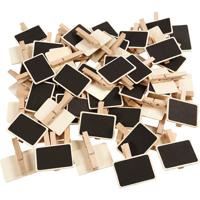 Creativ Company Schoolbord met wasknijpers, afm 6,8x4,7 cm, 100 stuk/ 1 doos Creativ Company Schoolbord met wasknijpers, afm 6,8x4,7 cm, 100 stuk/ 1 doos