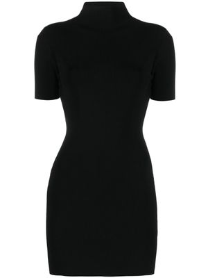 There Was One Midi-jurk met open rug - Zwart