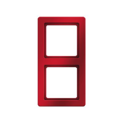 Berker Q.1 afdekraam 2-voudig rood