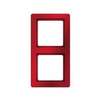 Berker Q.1 afdekraam 2-voudig rood