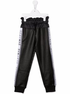 Dkny Kids pantalon de jogging à taille haute froncée - Noir