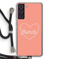 Friends heart: Samsung Galaxy S21 FE Transparant Hoesje met koord