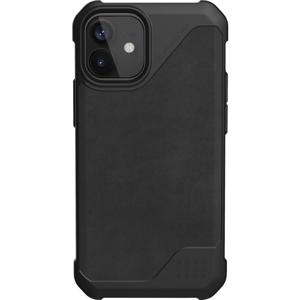 Urban Armor Gear Metropolis Backcover Apple iPhone 12 mini Lederoptiek zwart Stootbestendig, Inductieve lading