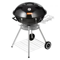 VEVOR Kettle houtskoolgrill kogelgrill 56 cm draagbaar, barbecue kogelgrill met deksel, heerlijke BBQ, picknickgrill met groot grilloppervlak, houtskool, zwart, 63 x 82 x 88 cm houtskool ronde grill reizen