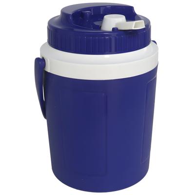 Gerimport Koelbox drank dispenser - met tap - 10 ltr - blauw - kunststof - 27 x 36 cm
