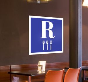 Aanwijzingssticker Restaurant Vorken