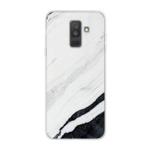 Elegante marmer: Samsung Galaxy A6 Plus (2018) Transparant Hoesje