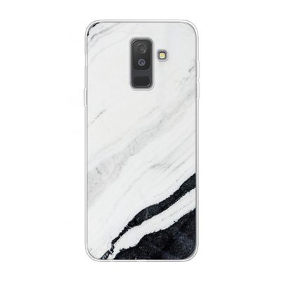 Elegante marmer: Samsung Galaxy A6 Plus (2018) Transparant Hoesje