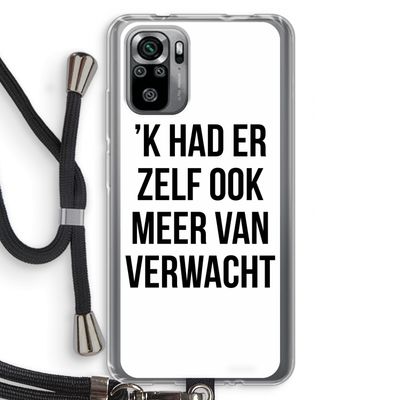 Meer verwacht: Xiaomi Redmi Note 10S Transparant Hoesje met koord