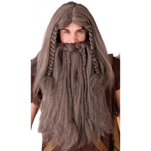 Viking carnaval / halloween pruik met baard