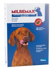 Milbemax kauwtabletten hond vanaf 5 kg 4 tabletten