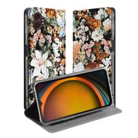 Samsung Galaxy Xcover 7 Pro Smart Cover Hoesje Dark Flowers