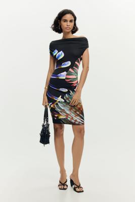 Gebreide jurk met print M. C. Lacroix - BLACK - XL