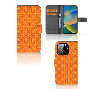 iPhone 14 Pro Telefoon Hoesje Batik Oranje