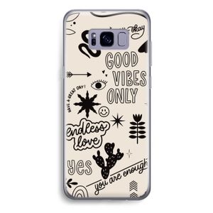 Good vibes: Samsung Galaxy S8 Plus Transparant Hoesje