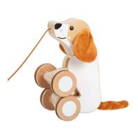 Small Foot - houten trekhond met knisperende oren