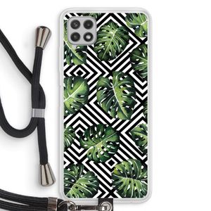 Geometrische jungle: Samsung Galaxy A22 4G Transparant Hoesje met koord