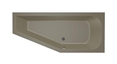 Xenz Lagoon Compact badkuip rechts 160x75x40cm klei