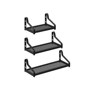 Set van 3 metalen wandplanken