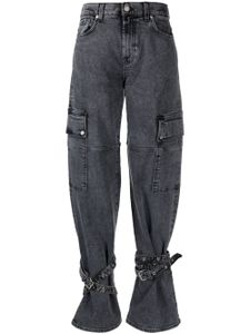 7 For All Mankind jean ample à taille haute - Gris