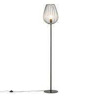 Vloerlamp - Vintage - Staande lamp - Industrieel - E27 - 159 cm - Zwart - thumbnail