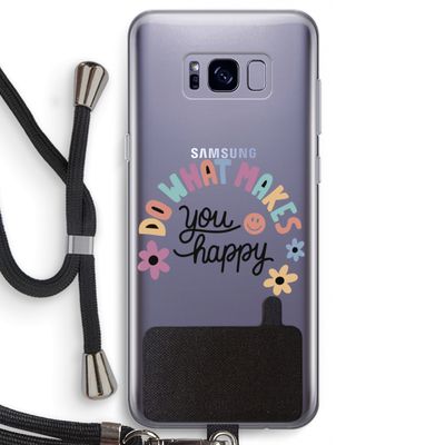 Happy days: Samsung Galaxy S8 Transparant Hoesje met koord