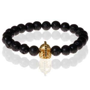 Memphis kralen armband Lavasteen Gladiator Gold