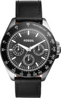 Horlogeband Fossil BQ2293 Leder Zwart 22mm - thumbnail