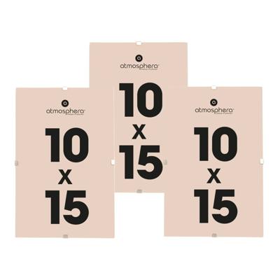 Atmosphera Fotolijstje zonder rand - 3x - voor 10 x 15 cm foto - mdf/glas - Het basic fotolijstje