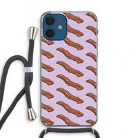 Bacon to my eggs #2: iPhone 12 mini Transparant Hoesje met koord