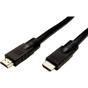 Roline 14.01.3451 HDMI-kabel HDMI Aansluitkabel HDMI-A-stekker, HDMI-A-stekker 10.00 m Zwart 4K UHD, Afgeschermd, Actief met signaalversterking