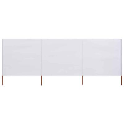 VidaXL Windscherm 3-panelen 400x80 cm stof zandwit