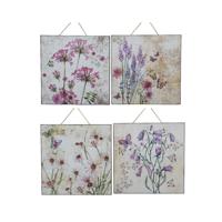 Decoris Schilderij met afbeelding bloem 24 cm