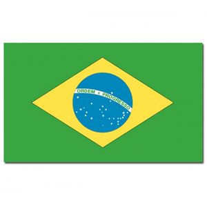 Gevelvlag/vlaggenmast vlag Brazilie 90 x 150 cm   -