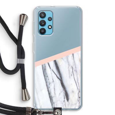 A touch of peach: Samsung Galaxy A32 4G Transparant Hoesje met koord