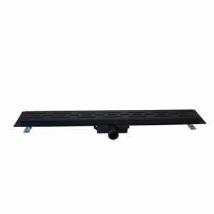 AQS Douchegoot Flens Met Uitneembaar Sifon 80x7x6.7 cm RVS Mat Zwart Boss & Wessing