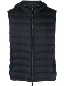 Moorer gilet matelassé à fermeture zippée - Bleu