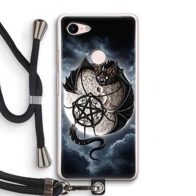 Volle maan: Pixel 3 Transparant Hoesje met koord