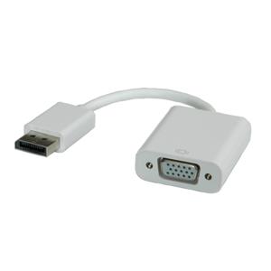 ROLINE DisplayPort/VGA Adapter, v1.2, DP Male - VGA Female, Actief