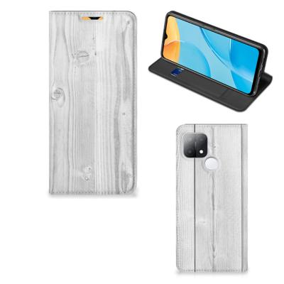 OPPO A15 Book | Wallet Case | White Wood