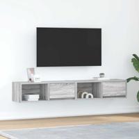 Tv-meubelen 2 st 80x31x25,5 cm bewerkt hout grijs sonoma eiken
