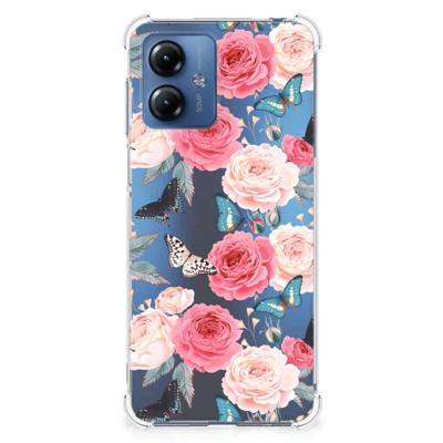 Motorola Moto G14 Case Butterfly Roses Motorola Moto G14 Case Butterfly Roses