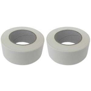 2x Ducttape rol wit 50mm x 50 meter